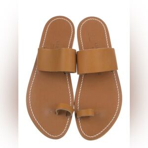 K Jacques St. Tropez Leather Slides, size 8 (Italy 38)
